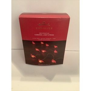 Hallmark Decorative Cardinals Magic Light String 10' With 6 Hour Timer 2021 NEW